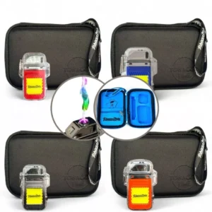 Kit Case Organizadora Preta com Isqueiro Diversas Cores - Estilo e Praticidade